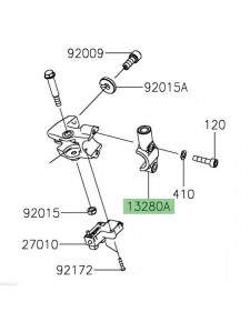 Support rétroviseur gauche Kawasaki Z400 (2019-2023) | Réf. 132800930