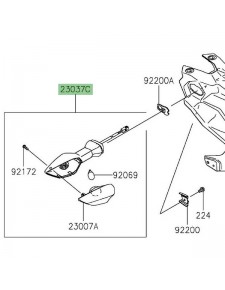 Clignotant arrière gauche Kawasaki Z400 (2019-2023) | Réf. 230370538