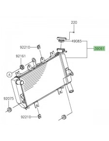 Radiateur d'origine Kawasaki 390610922 | Moto Shop 35