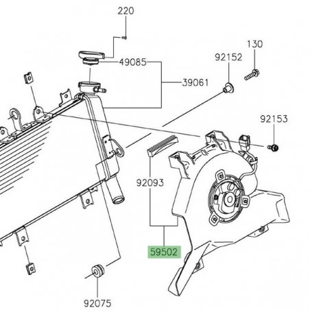 Ventilateur d'origine Kawasaki 595020624 | Moto Shop 35