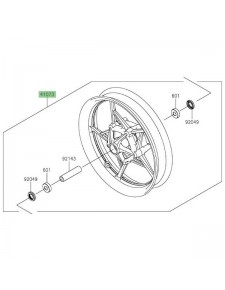 Jante avant d'origine Kawasaki 410730752QT | Moto Shop 35