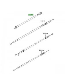Câble de compteur d'origine Kawasaki Ninja 250R (2008-2010) | Réf. 540010014