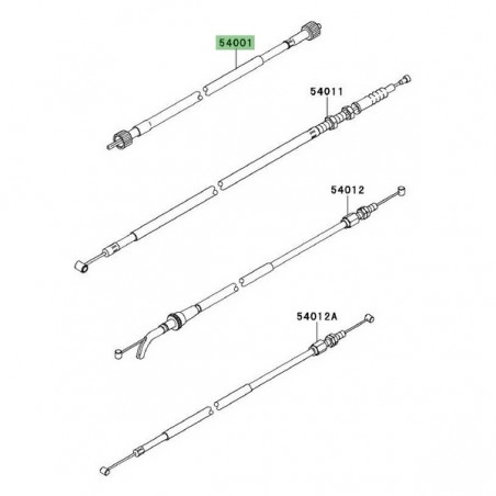 Câble de compteur d'origine Kawasaki Ninja 250R (2008-2010) | Réf. 540010014