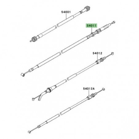 Câble d'embrayage d'origine Kawasaki Ninja 250R (2008-2012) | Réf. 540110566