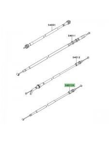 Câble de fermeture des gaz d'origine Kawasaki Ninja 250R (2008-2012) | Réf. 540120294