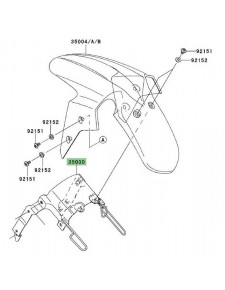 Support garde-boue avant Kawasaki Ninja 250R (2008-2012)