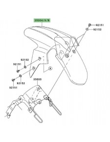 Garde-boue avant Kawasaki Ninja 250R (2008-2012)