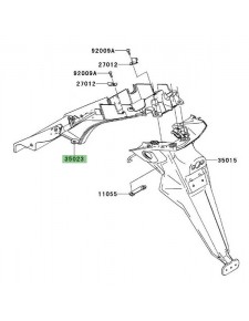 Passage de roue arrière Kawasaki Ninja 250R (2008-2012) | Réf. 350230107