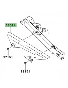 Protection de chaîne Kawasaki Ninja 250R (2008-2012)