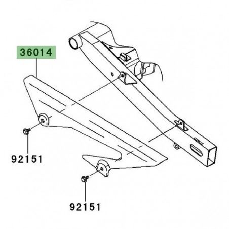 Protection de chaîne Kawasaki Ninja 250R (2008-2012) | Réf. 360140036