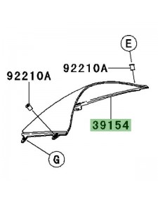 Bulle d'origine Kawasaki Ninja 250R (2008-2012) | Réf. 391540028