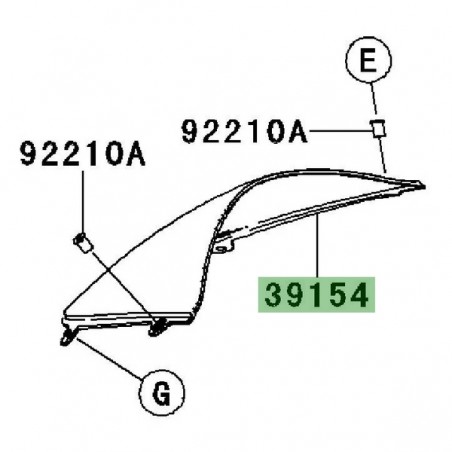 Bulle d'origine Kawasaki Ninja 250R (2008-2012) | Réf. 391540028