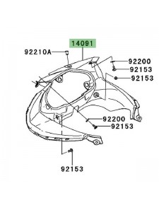 Entourage bloc compteur Kawasaki Ninja 250R (2008-2012) | Réf. 140910722