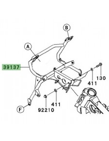 Araignée support carénage Kawasaki Ninja 250R (2008-2012) | Réf. 39137005818R