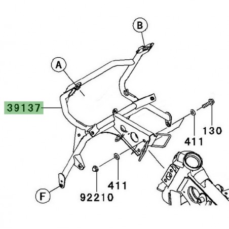 Araignée support carénage Kawasaki Ninja 250R (2008-2012) | Réf. 39137005818R