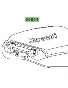 Autocollant "Kawasaki" réservoir Kawasaki Ninja 250R (2008-2012) | Réf. 560540057 - 560540054