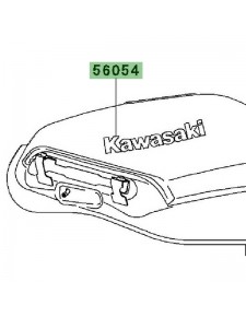 Autocollant "Kawasaki" réservoir Kawasaki Ninja 250R (2008-2012)