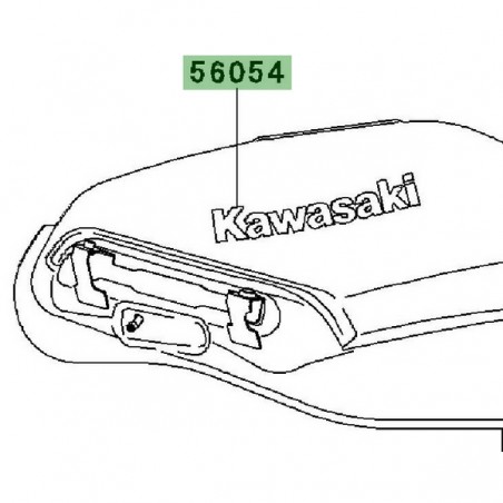 Autocollant "Kawasaki" réservoir Kawasaki Ninja 250R (2008-2012) | Réf. 560540057 - 560540054