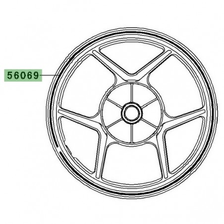 Liserés de jante Kawasaki Ninja 250R Special Edition (2011) | Réf. 560690103