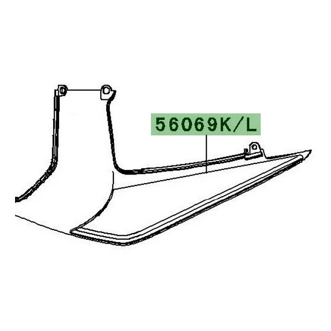 Autocollant flanc de coque arrière Kawasaki Ninja 250R Special Edition (2011) | Moto Shop 35