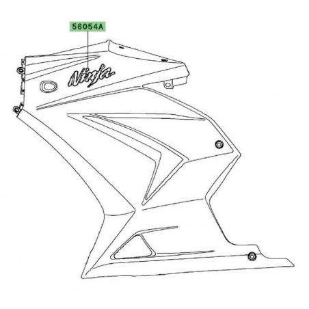 Autocollant "Ninja" flanc de carénage Kawasaki Ninja 250R (2008-2012) | Moto Shop 35