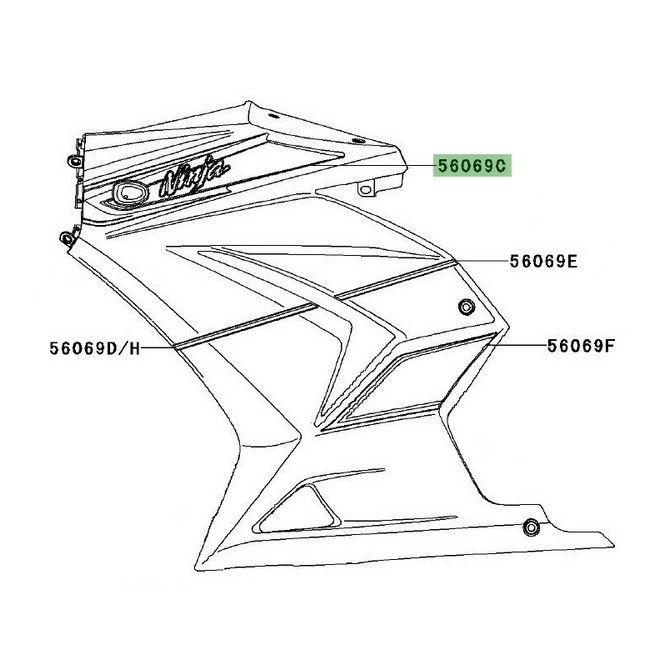 Autocollant "Ninja" flanc de carénage Kawasaki Ninja 250R Special Edition (2011) | Moto Shop 35