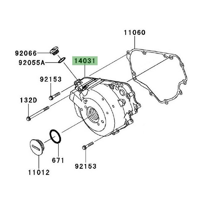 Carter d'alternateur Kawasaki Ninja 250R (2008-2012) | Réf. 140310080