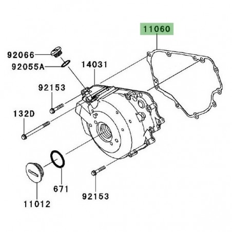 Joint d'étanchéité carter d'alternateur Kawasaki Ninja 250R (2008-2012) | Réf. 110601920