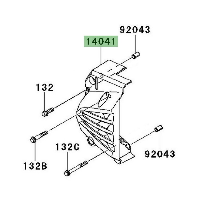 Carter pignon de sortie de boîte Kawasaki Ninja 250R (2008-2012) | Réf. 140410021