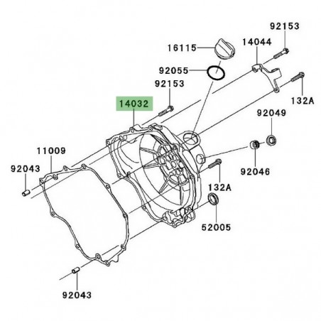 Carter d'embrayage Kawasaki Ninja 250R (2008-2012) | Réf. 140320095