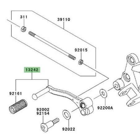 Sélecteur de vitesse Kawasaki Ninja 250R (2008-2012) | Réf. 132420229
