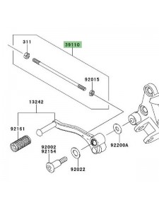 Tige de sélecteur de vitesse Kawasaki Ninja 250R (2008-2012) | Réf. 391101075