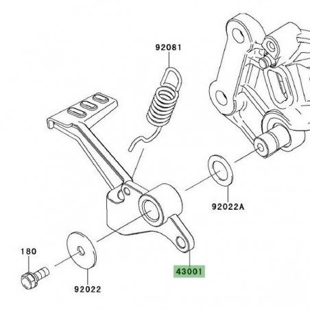 Pédale de frein Kawasaki Ninja 250R (2008-2012) | Réf. 430010100