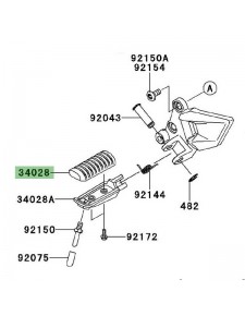 Caoutchouc repose-pieds Kawasaki Ninja 250R (2008-2012)