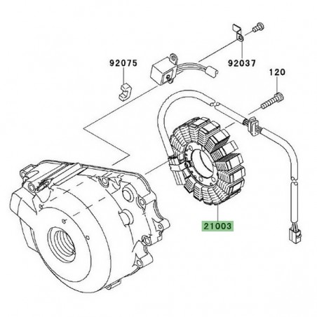 Alternateur d'origine Kawasaki Ninja 250R (2008-2010) | Réf. 210030069