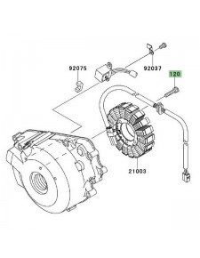 Vis M6x25 fixation alternateur Kawasaki Ninja 250R (2008-2012) | Réf. 120CA0625