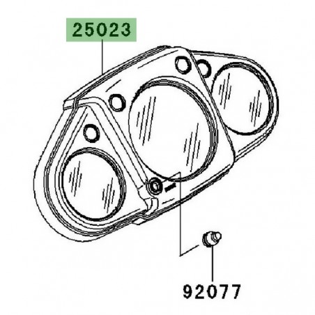 Dessus de compteur Kawasaki Ninja 250R (2008-2012) | Réf. 250230031