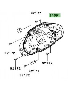 Dessous de compteur Kawasaki Ninja 250R (2008-2012) | Réf. 140910804