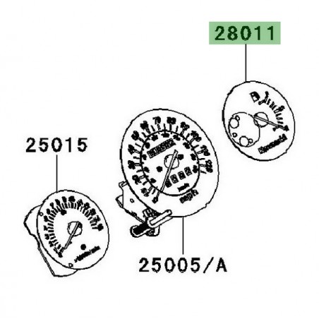 Cadran jauge à essence Kawasaki Ninja 250R (2008-2010) | Réf. 280110094