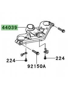 Té de fourche supérieur Kawasaki Ninja 250R (2008-2012) | Réf. 44039005618R