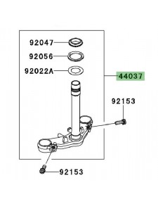 Té de fourche inférieur Kawasaki Ninja 250R (2008-2012)