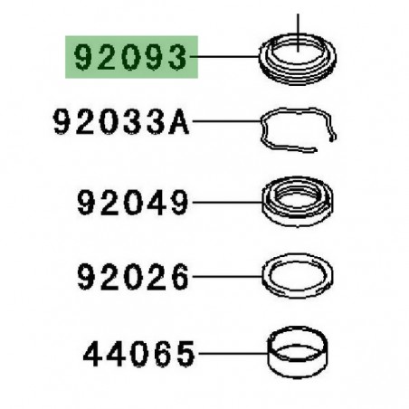 Cache poussière de fourche Kawasaki Ninja 250R (2008-2012) | Réf. 920931367