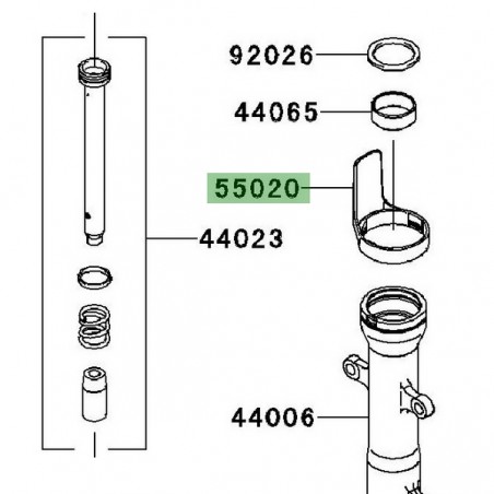 Protection de fourche Kawasaki Ninja 250R (2008-2012) | Réf. 550200329