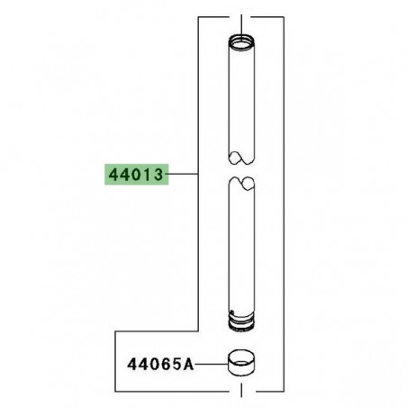Tube de fourche Kawasaki Ninja 250R (2008-2012) | Réf. 440130117