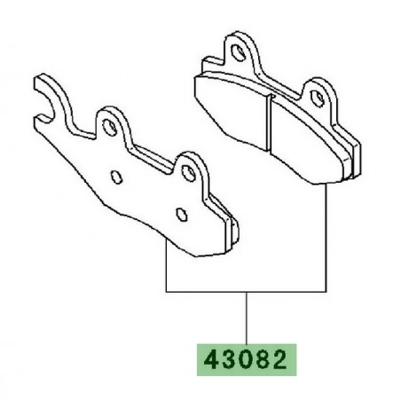 Plaquettes de frein avant ou arrière Kawasaki Ninja 250R (2008-2012) | Réf. 430820081
