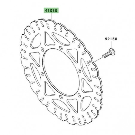 Disque de frein avant Kawasaki Ninja 250R (2008-2012) | Réf. 41080011311H