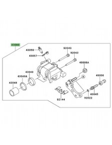 Étrier de frein avant Kawasaki Ninja 250R (2008-2012) | Réf. 430800093GN