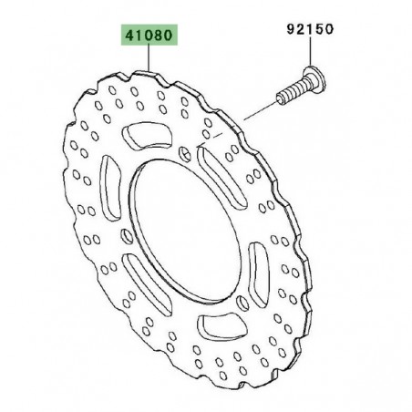 Disque de frein arrière Kawasaki Ninja 250R (2008-2012) | Réf. 41080011411H