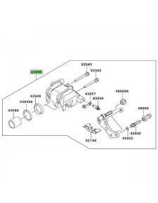 Étrier de frein arrière Kawasaki Ninja 250R (2008-2012) | Réf. 430800094GN