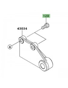 Vis M8x16 fixation disque de frein arrière Kawasaki Ninja 250R (2008-2012) | Réf. 120CA0816